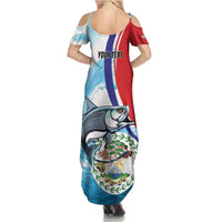 Personalized Belize Tarpon Fishing Summer Maxi Dress Belize Where the Silver King Reigns - Wonder Print Shop