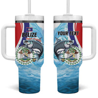 Personalized Belize Tarpon Fishing Tumbler With Handle Belize Where the Silver King Reigns - Wonder Print Shop