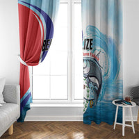 Belize Tarpon Fishing Window Curtain Belize Where the Silver King Reigns - Wonder Print Shop