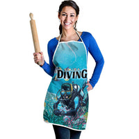 Scuba Diving Apron Explore The Depths Discover Yourself - Wonder Print Shop