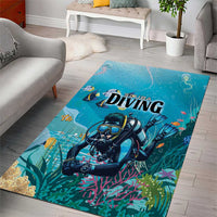 Scuba Diving Area Rug Explore The Depths Discover Yourself - Wonder Print Shop