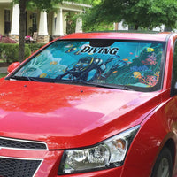 Scuba Diving Auto Sun Shade Explore The Depths Discover Yourself - Wonder Print Shop