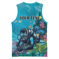 Personalized Scuba Diving Basketball Jersey Explore The Depths Discover Yourself - Wonder Print Shop