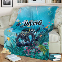 Scuba Diving Blanket Explore The Depths Discover Yourself - Wonder Print Shop