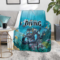 Scuba Diving Blanket Explore The Depths Discover Yourself - Wonder Print Shop