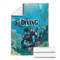 Scuba Diving Blanket Explore The Depths Discover Yourself - Wonder Print Shop