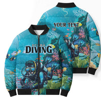 Personalized Scuba Diving Bomber Puffer Jacket Explore The Depths Discover Yourself - Wonder Print Shop