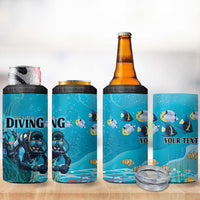 Personalized Scuba Diving 4 in 1 Can Cooler Tumbler Explore The Depths Discover Yourself - Wonder Print Shop
