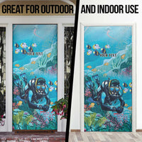 Scuba Diving Door Cover Explore The Depths Discover Yourself - Wonder Print Shop
