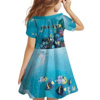 Personalized Scuba Diving Family Matching Mermaid Dress and Hawaiian Shirt Explore The Depths Discover Yourself - Wonder Print Shop