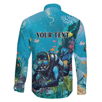 Personalized Scuba Diving Family Matching Mermaid Dress and Hawaiian Shirt Explore The Depths Discover Yourself - Wonder Print Shop