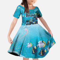 Personalized Scuba Diving Family Matching Off Shoulder Maxi Dress and Hawaiian Shirt Explore The Depths Discover Yourself - Wonder Print Shop