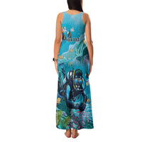 Personalized Scuba Diving Family Matching Tank Maxi Dress and Hawaiian Shirt Explore The Depths Discover Yourself - Wonder Print Shop