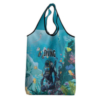 Scuba Diving Grocery Bag Explore The Depths Discover Yourself - Wonder Print Shop