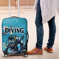 Scuba Diving Luggage Cover Explore The Depths Discover Yourself - Wonder Print Shop
