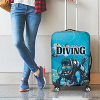 Scuba Diving Luggage Cover Explore The Depths Discover Yourself - Wonder Print Shop