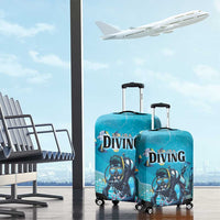 Scuba Diving Luggage Cover Explore The Depths Discover Yourself - Wonder Print Shop