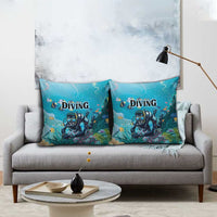 Scuba Diving Pillow Cover Explore The Depths Discover Yourself - Wonder Print Shop