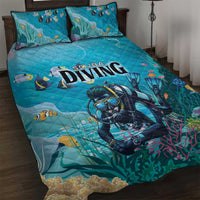 Scuba Diving Quilt Bed Set Explore The Depths Discover Yourself - Wonder Print Shop