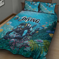 Scuba Diving Quilt Bed Set Explore The Depths Discover Yourself - Wonder Print Shop