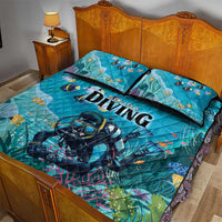 Scuba Diving Quilt Bed Set Explore The Depths Discover Yourself - Wonder Print Shop