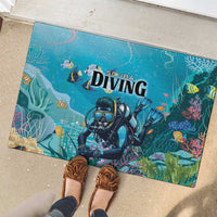 Scuba Diving Rubber Doormat Explore The Depths Discover Yourself - Wonder Print Shop