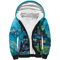 Personalized Scuba Diving Sherpa Hoodie Explore The Depths Discover Yourself - Wonder Print Shop