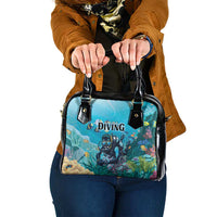Scuba Diving Shoulder Handbag Explore The Depths Discover Yourself - Wonder Print Shop