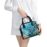 Scuba Diving Shoulder Handbag Explore The Depths Discover Yourself - Wonder Print Shop