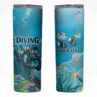 Personalized Scuba Diving Skinny Tumbler Explore The Depths Discover Yourself - Wonder Print Shop