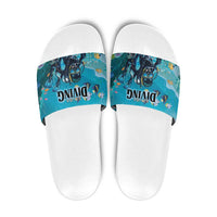 Scuba Diving Slide Sandals Explore The Depths Discover Yourself - Wonder Print Shop