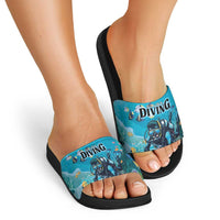 Scuba Diving Slide Sandals Explore The Depths Discover Yourself - Wonder Print Shop