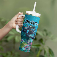 Personalized Scuba Diving Tumbler With Handle Explore The Depths Discover Yourself - Wonder Print Shop