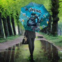 Scuba Diving Umbrella Explore The Depths Discover Yourself - Wonder Print Shop
