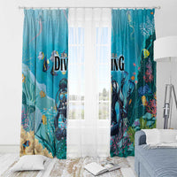 Scuba Diving Window Curtain Explore The Depths Discover Yourself - Wonder Print Shop