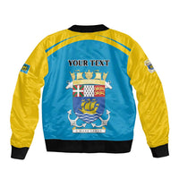 Personalized Saint Pierre and Miquelon Bomber Jacket A Mare Labor - Wonder Print Shop