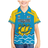 Personalized Saint Pierre and Miquelon Family Matching Mermaid Dress and Hawaiian Shirt A Mare Labor - Wonder Print Shop