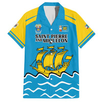 Personalized Saint Pierre and Miquelon Family Matching Short Sleeve Bodycon Dress and Hawaiian Shirt A Mare Labor - Wonder Print Shop