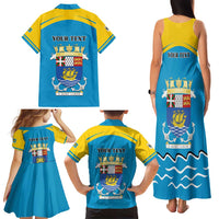 Personalized Saint Pierre and Miquelon Family Matching Tank Maxi Dress and Hawaiian Shirt A Mare Labor - Wonder Print Shop