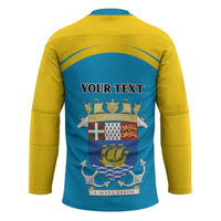 Personalized Saint Pierre and Miquelon Hockey Jersey A Mare Labor - Wonder Print Shop