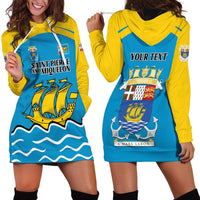 Personalized Saint Pierre and Miquelon Hoodie Dress A Mare Labor - Wonder Print Shop