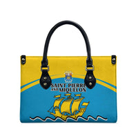 Saint Pierre and Miquelon Leather Bag A Mare Labor - Wonder Print Shop
