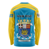 Personalized Saint Pierre and Miquelon Long Sleeve Shirt A Mare Labor - Wonder Print Shop