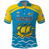 Personalized Saint Pierre and Miquelon Polo Shirt A Mare Labor - Wonder Print Shop