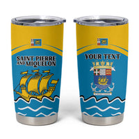 Personalized Saint Pierre and Miquelon Tumbler Cup A Mare Labor - Wonder Print Shop