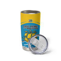 Personalized Saint Pierre and Miquelon Tumbler Cup A Mare Labor - Wonder Print Shop