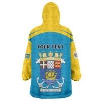 Personalized Saint Pierre and Miquelon Wearable Blanket Hoodie A Mare Labor - Wonder Print Shop