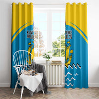 Saint Pierre and Miquelon Window Curtain A Mare Labor - Wonder Print Shop