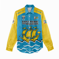 Personalized Saint Pierre and Miquelon Women Casual Shirt A Mare Labor - Wonder Print Shop