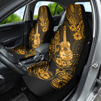 Hawaii Ukulele Car Seat Cover Polynesian Pattern Gold Version - Wonder Print Shop